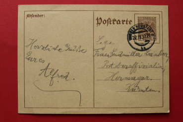 Ganzsache Wiener Neustadt / 1937 / Postkarte / Niederösterreich
